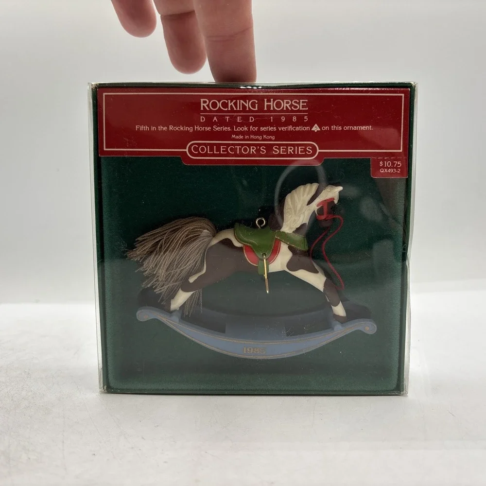 Hallmark Keepsake Ornament 1985 Rocking Horse 5th In Rocking Horse SeriesVintage